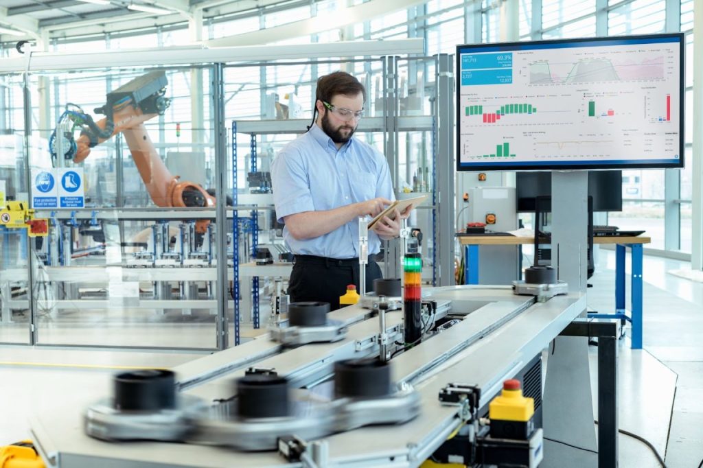 Man working with machinery